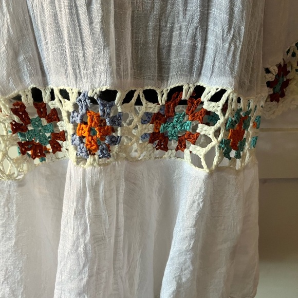 White Crochet swim coverup vacation outfit beach wear - Picture 5 of 7